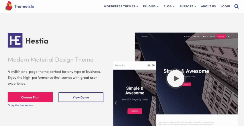hestia wordpress theme