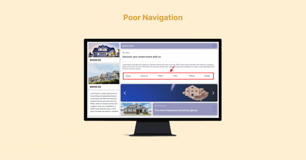 Poor_Navigation in bad web design