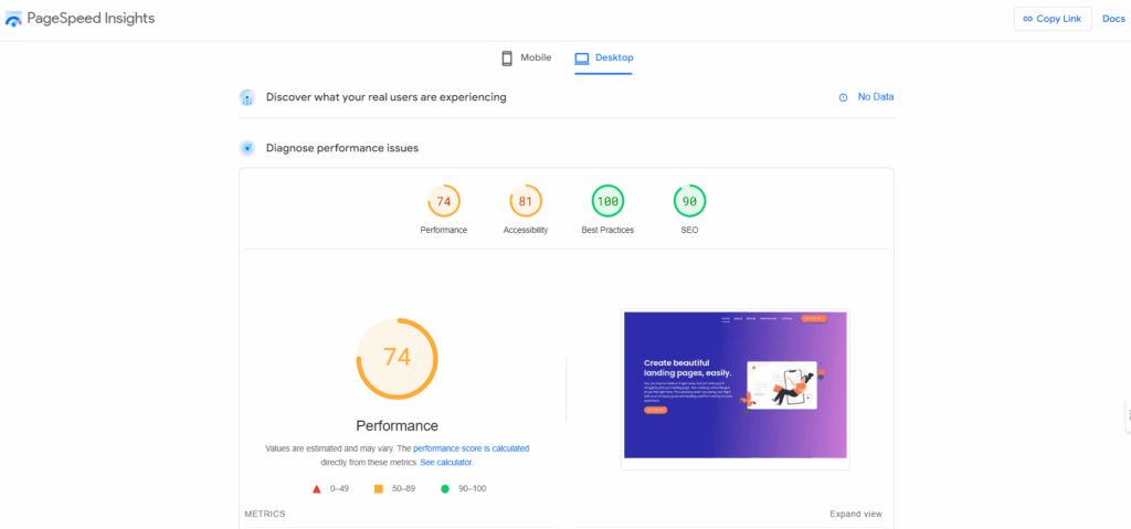 speed insight optimization of laravel website performance