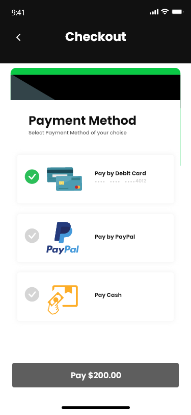 Send a parcel - payment