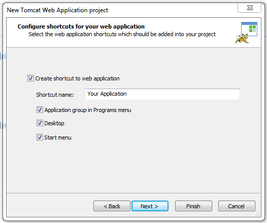 Configure shortcuts for your web application
