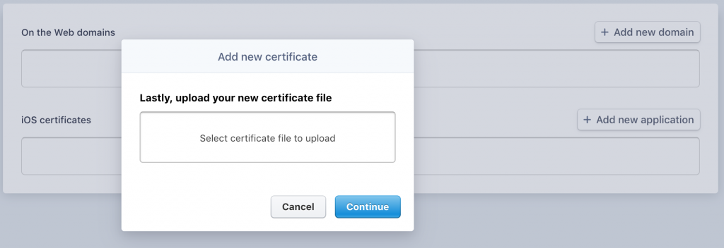 Integrating Apple Pay - Registering certificate