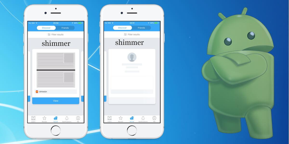 Shimmer impact in Android: Tutorial