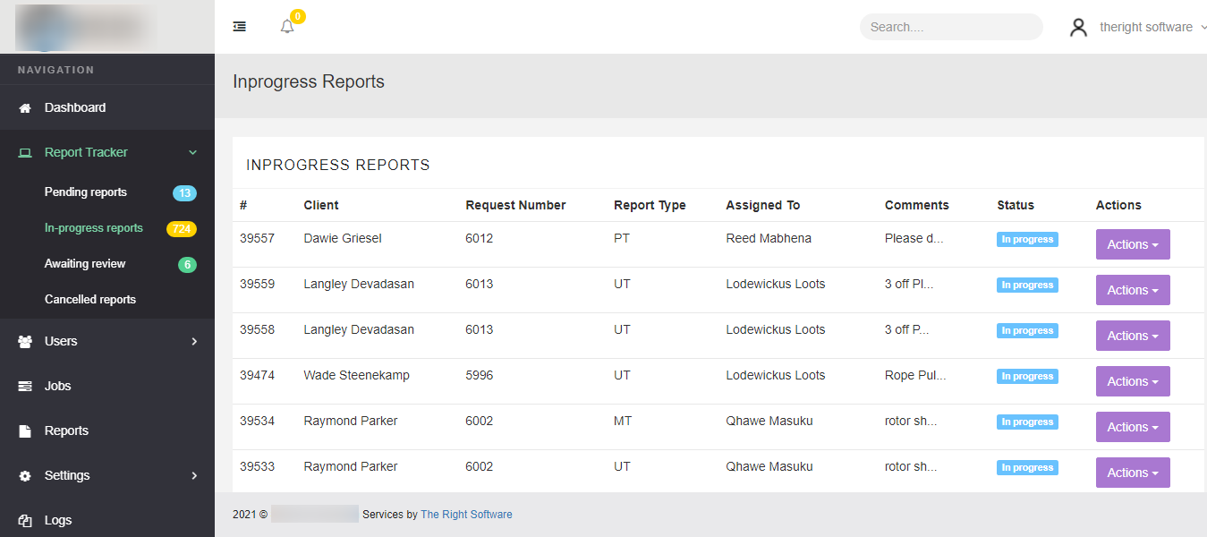 Types of Reports Supported