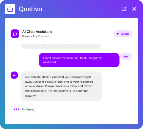AI chatbot support for websites