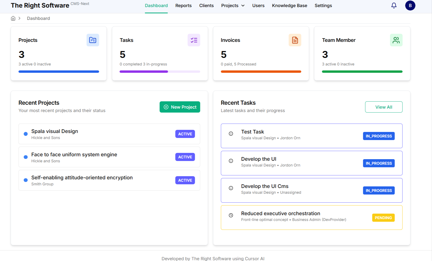 CMS-NEXT: AI-Driven Project & Team Management Software