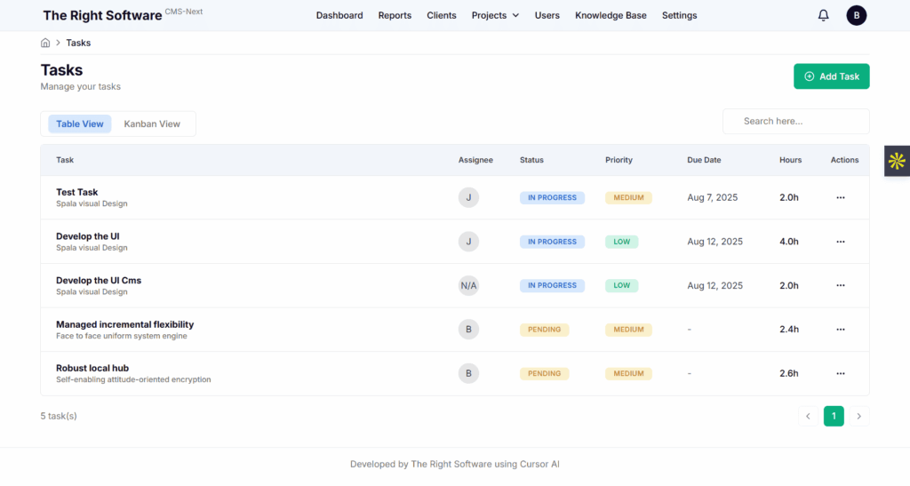 CMS-NEXT: AI-Driven Project & Team Management Software