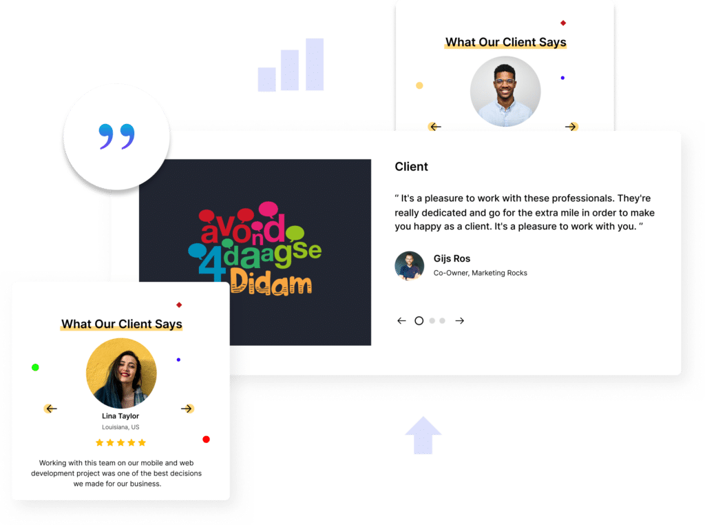 client and testimonial