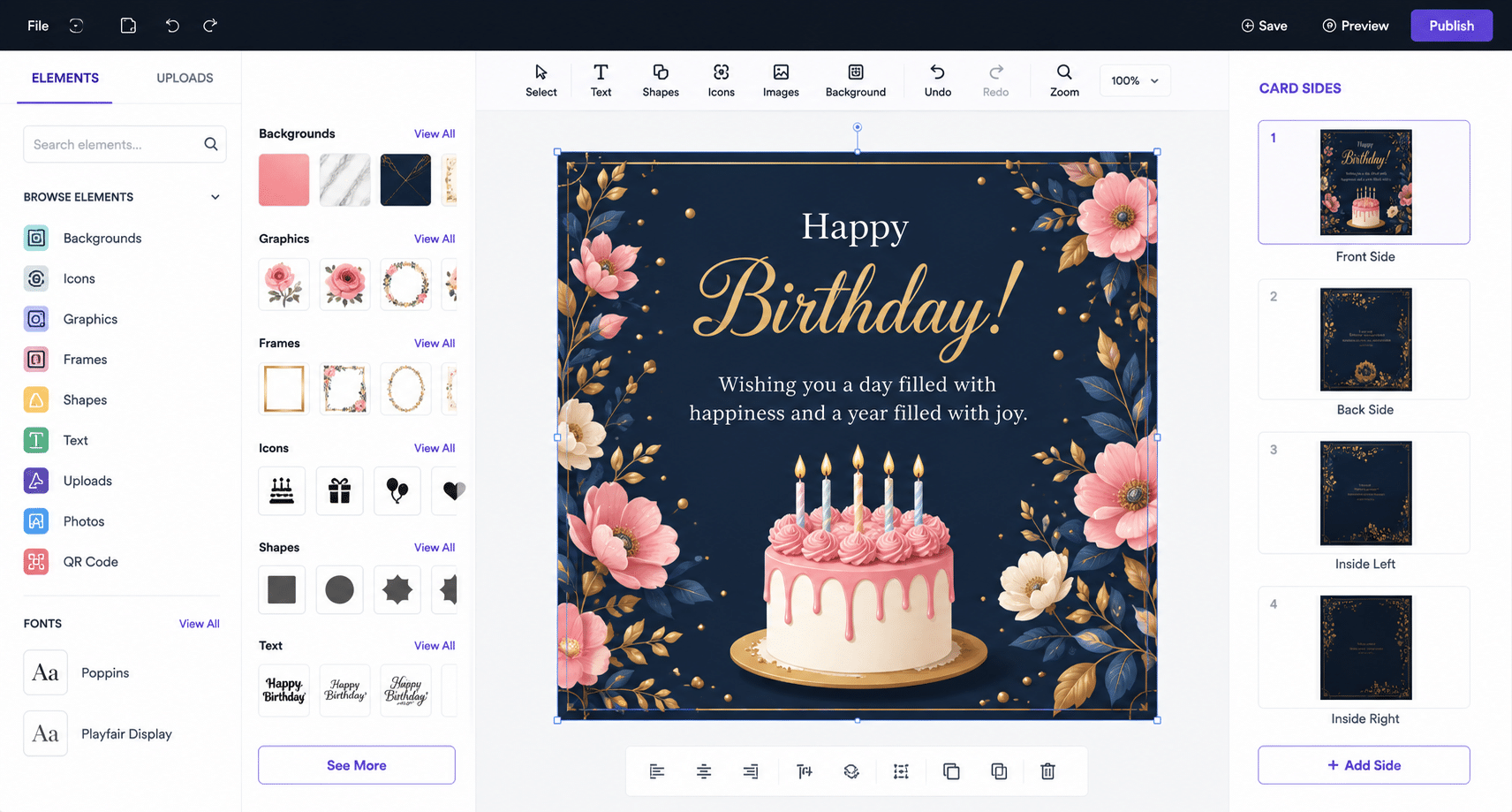 AI eCard design editor for WordPress WooCommerce